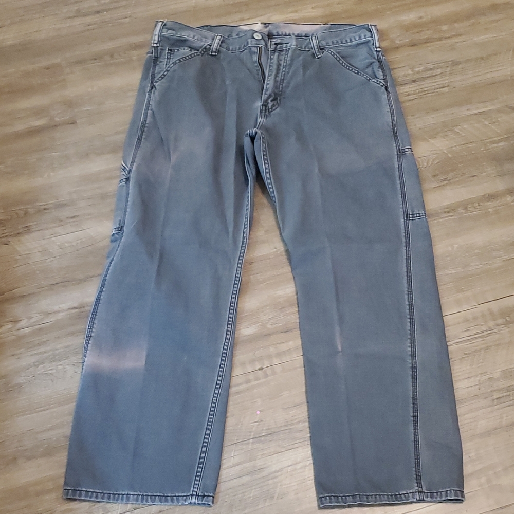 Men's Straight-Leg Gray Jeans